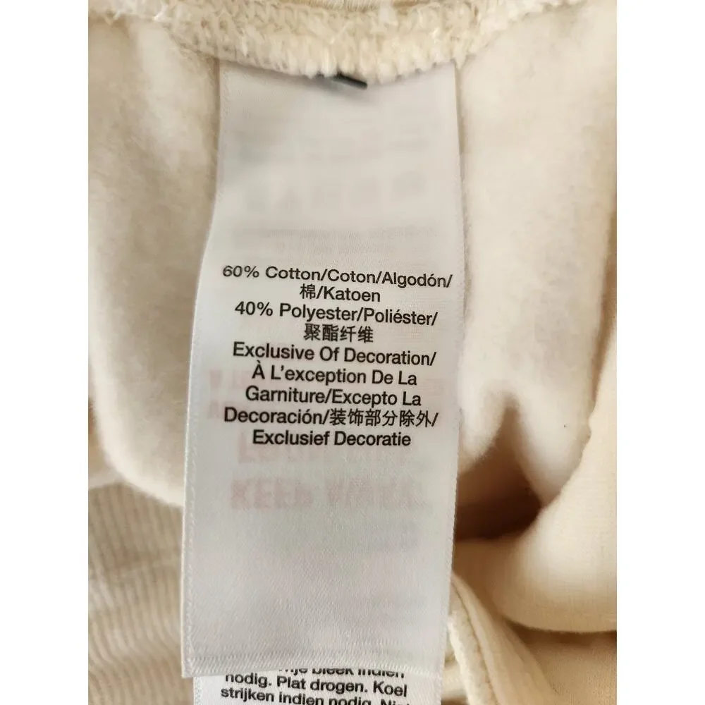 NWT DKNY Women's Sport Jogging Sweat Pants Cream S